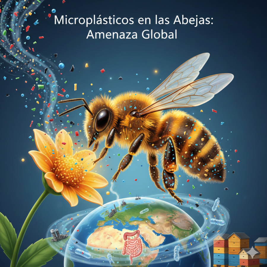 microplásticos en las abejas